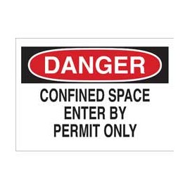 Señalamiento - DANGER Confined Space Enter By Permit Only