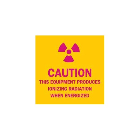 Señalamiento - CAUTION This Equipment Produces Ionizing Radiation When Energized