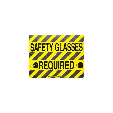 Señalamiento - SAFETY GLASSES REQUIRED ToughStripe Floor