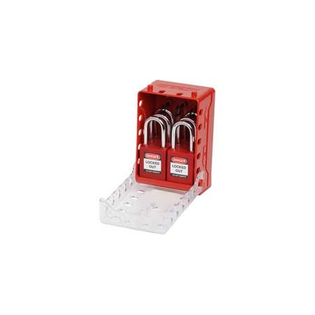 Caja de bloqueo ultra compacta con candados de llaves diferentes