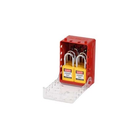 Caja de bloqueo ultra compacta con candados de llaves diferentes