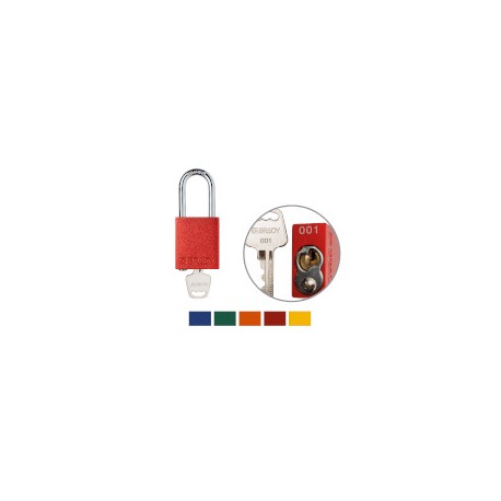 Candados de aluminio para bloqueo de seguridad: Juegos de llaves iguales, cantidad y color únicos.