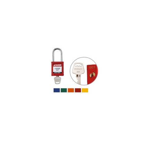 Candados de nailon para bloqueo de seguridad: Juegos de llaves iguales, cantidad y color únicos.